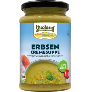 Erbsen Cremesuppe Glas